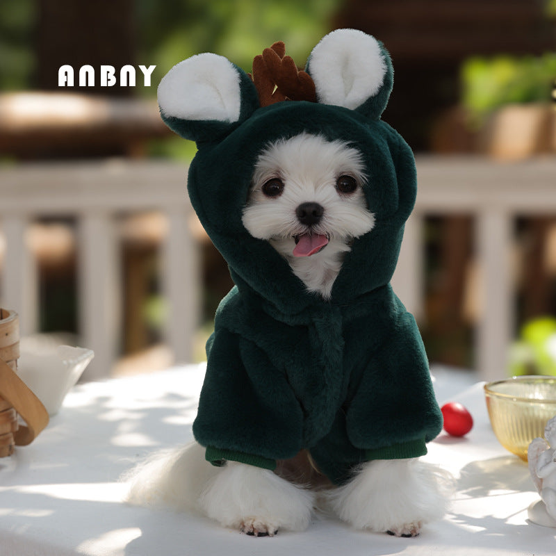 High Quality Winter Pet Clothes Small Dog Plush Thickened Dog Plush Thick Jacket Clothes